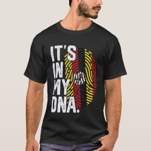Uganda-Wurzeln Flagge Fingerabdruck Grafik Patriot T-Shirt