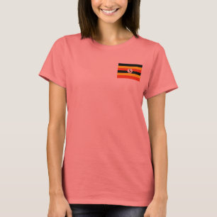 Ugandaflaggen- und -karten-DK-T - Shirt