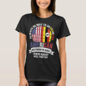 Ugandan American kennt Orte Land Uganda Flagge T-Shirt (Vorderseite)
