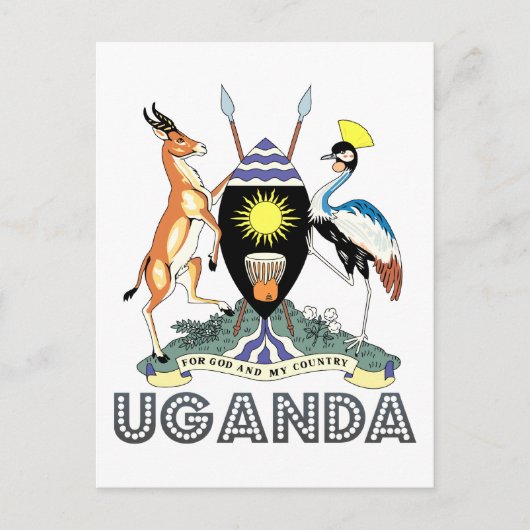 Ugandan Emblem Postkarte (Vorderseite)