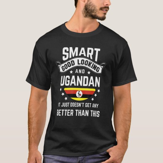 Ugandan Flag Native Pride Uganda Ugandan Roots T-Shirt (Vorderseite)