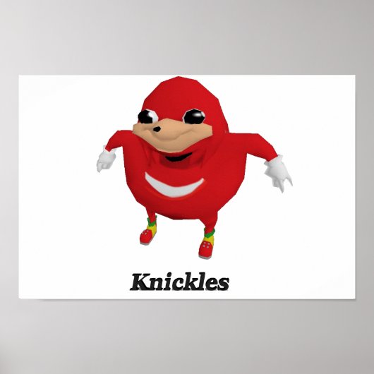 Ugandan Knuckles Warrior Poster (Vorne)