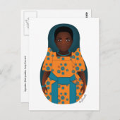Ugandan Matryoshka Postcard Postkarte (Vorne/Hinten)