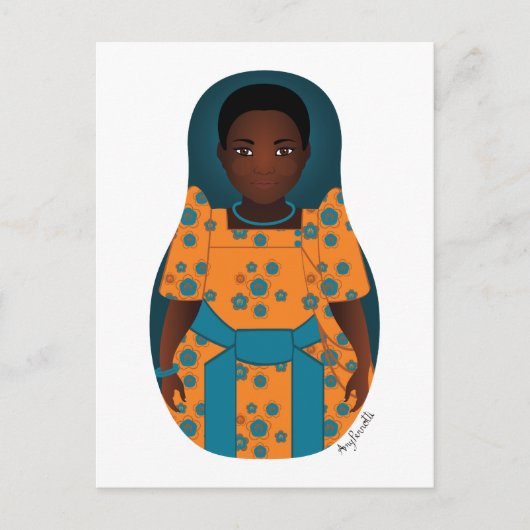 Ugandan Matryoshka Postcard Postkarte (Vorderseite)