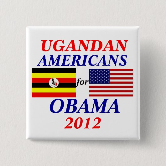 Ugandanamerikaner für Obama Button (Vorderseite)