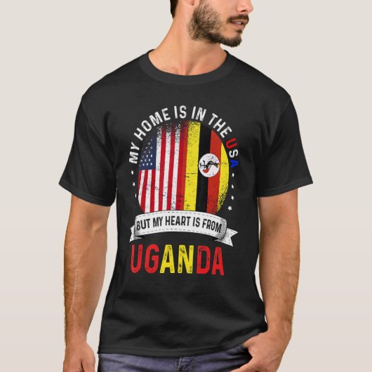 Ugandas amerikanisches Patriot Herz stammt von der T-Shirt (Vorderseite)