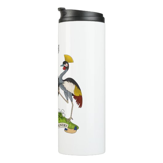 Ugandas-Emblem Thermosbecher (Nach rechts gedreht)