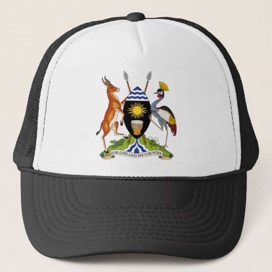 Ugandas-Emblem Truckerkappe (Vorderseite)
