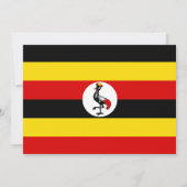 Ugandische Flagge, Fahne der Hochzeit Ugandas Einladung (Rückseite)