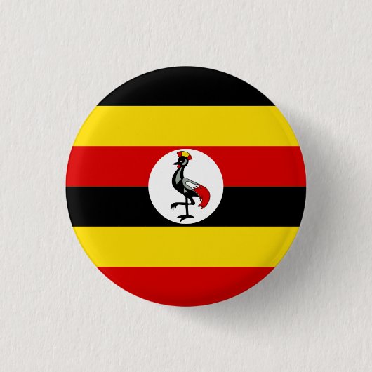 ugandische Flagge, Flagge Ugandas Button (Vorderseite)