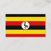 ugandische Flagge, Flagge Ugandas Visitenkarte (Vorderseite)
