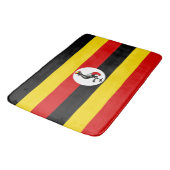 Ugandische Flagge (Uganda) Badematte (Schrägansicht)