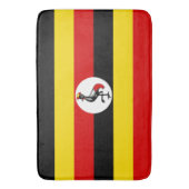 Ugandische Flagge (Uganda) Badematte (Vorderseite Vertikal)