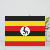 Ugandische Flagge (Uganda) Karte (Stehend Vorderseite)