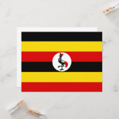 Ugandische Flagge (Uganda) Karte (Vorderseite/Rückseite Beispiel)