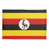 Ugandische Flagge (Uganda) Kissenbezug (Rückseite)
