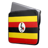 Ugandische Flagge (Uganda) Laptopschutzhülle (Vorderseite Links)