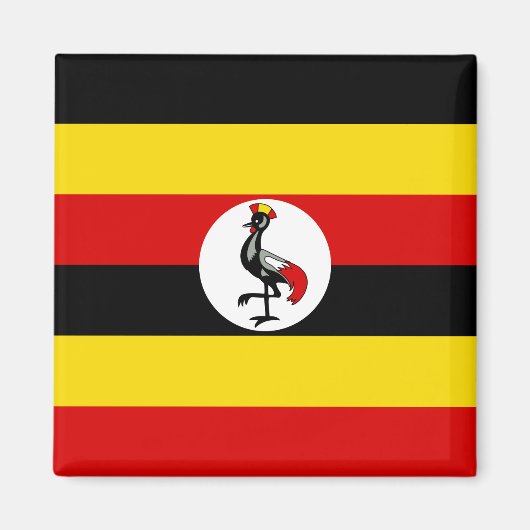Ugandische Flagge (Uganda) Magnet (Vorne)