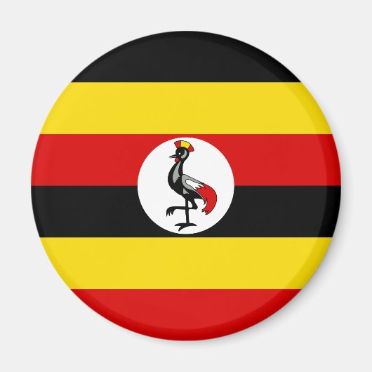 Ugandische Flagge (Uganda) Magnet (Vorne)