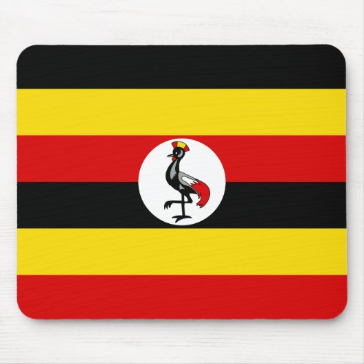 Ugandische Flagge (Uganda) Mousepad (Vorne)
