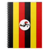 Ugandische Flagge (Uganda) Notizblock (Vorderseite)