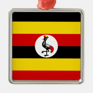 Ugandische Flagge (Uganda) Ornament Aus Metall