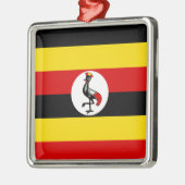 Ugandische Flagge (Uganda) Ornament Aus Metall (Links)
