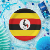 Ugandische Flagge (Uganda) Pappteller (Party)