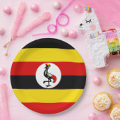 Ugandische Flagge (Uganda) Pappteller (Party)