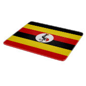 Ugandische Flagge (Uganda) Schneidebrett (Ecke)