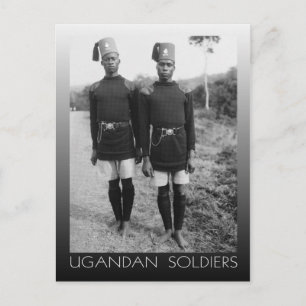 Ugandische Soldaten in Kampala (1936) Postkarte