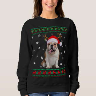 Ugater Sweater Christmas English Bulldog Dog Santa Sweatshirt