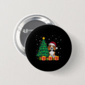 Ugg Beagle Weihnachtsmannmütze Weihnachtsleuchten Button (Vorne & Hinten)