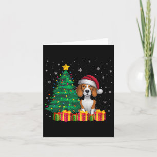 Ugg Beagle Weihnachtsmannmütze Weihnachtsleuchten  Karte