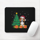 Ugg Beagle Weihnachtsmannmütze Weihnachtsleuchten  Mousepad (Mit Mouse)