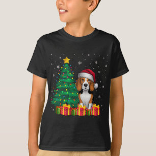 Ugg Beagle Weihnachtsmannmütze Weihnachtsleuchten  T-Shirt
