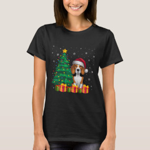 Ugg Beagle Weihnachtsmannmütze Weihnachtsleuchten T-Shirt