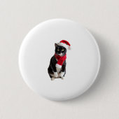 Ugg Christmas Black Cat Weihnachtsmannmütze Scarf Button (Vorderseite)