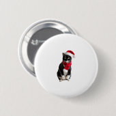 Ugg Christmas Black Cat Weihnachtsmannmütze Scarf  Button (Vorne & Hinten)