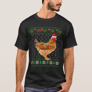 Ugg Christmas Chicken Weihnachtsmannmütze Lights C T-Shirt