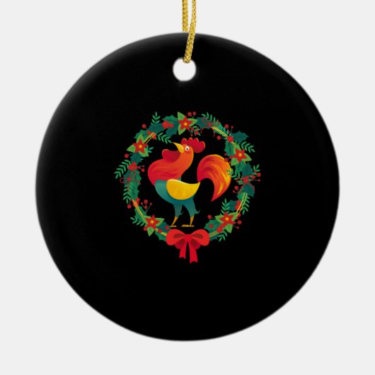 Ugg Christmas Hühnchen Lover Hühnchen Owner Gesche Keramik Ornament (Vorne)