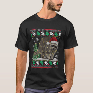 Ugg Christmas Raccoon Weihnachtsmannmütze Sweater  T-Shirt