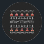 Ugg Christmas Red Weihnachtsmannmütze French Bulld Runder Aufkleber<br><div class="desc">Ugg Christmas Red Weihnachtsmannmütze Französisch Bulldog Xmas Familie Männer</div>