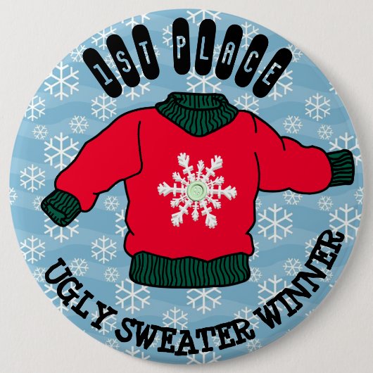 Ugg Christmas Sweater 1. Platz Gewinner Button (Vorderseite)