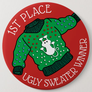 Ugg Christmas Sweater 1. Platz Gewinner Button
