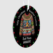 Ugg Christmas Sweater 2. Platz Gewinner Preis Ornament (Vorderseite)