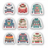 Ugg Christmas Sweater Aufkleber (Vorderseite)