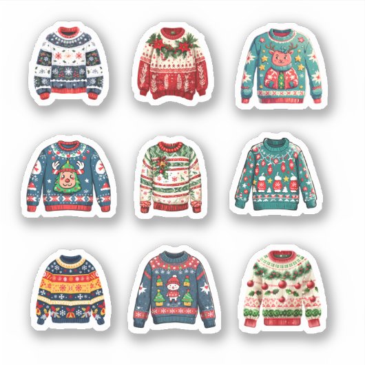 Ugg Christmas Sweater Aufkleber (Vorderseite)