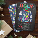 Ugg Christmas Sweater Chalkboard Holiday Party Einladung<br><div class="desc">Feiern Sie die Weihnachtsfeiertage mit diesen angesagten,  hässlichen Feierlichkeiten im Pullover. Das Design ist leicht mit Ihrer eigenen Formulierung zu personalisieren und Ihre Gäste werden begeistert sein,  wenn sie diese fabelhaften Einladungen erhalten.</div>