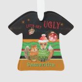 Ugg Christmas Sweater Contest FOX OWL Ornament (Rückseite)